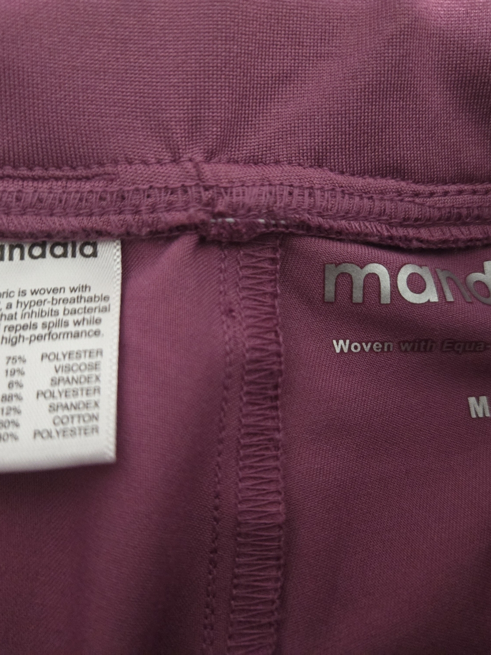 Mandala Women's Short Sleeve Notch Neck Top - Mauve - Picture 7 of 7